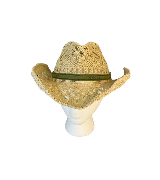 GG Paper Straw Cowboy Hat